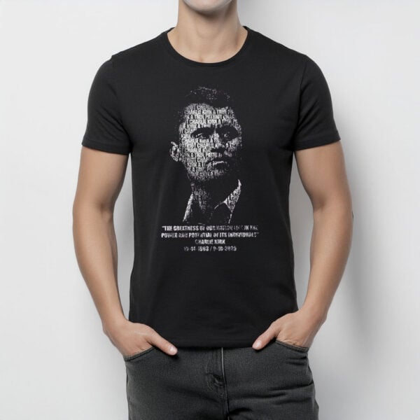 Charlie Kirk A True Patriot Memorial Shirt – Tribute Typography Graphic Tee - My Store