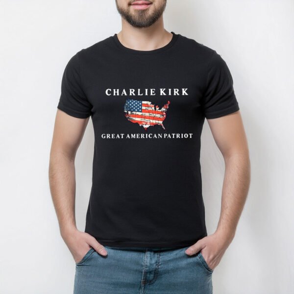 Charlie Kirk Great American Patriot Shirt – USA Flag Map Tee - My Store
