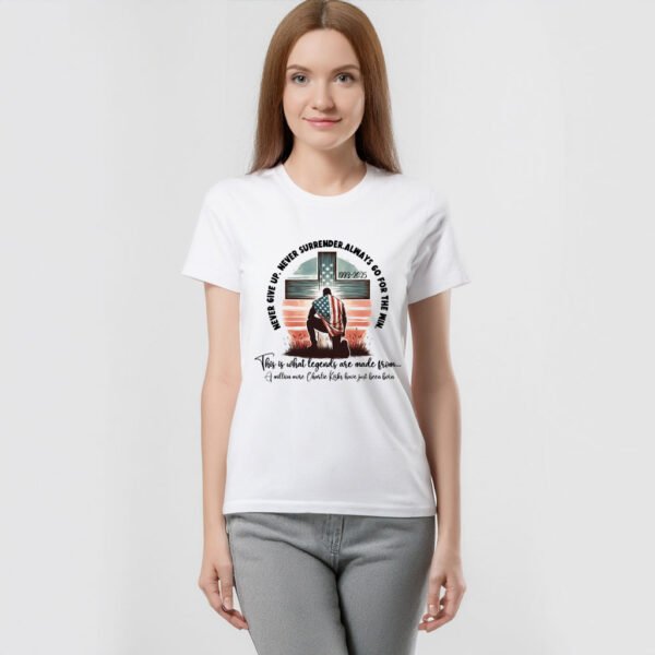 Charlie Kirk Never Surrender T-Shirt - Turning Point USA Merch