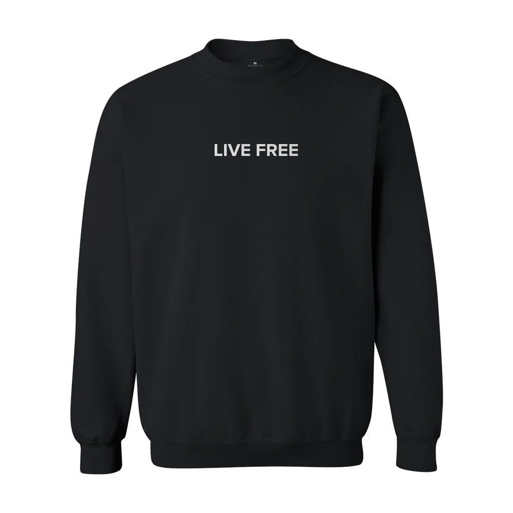 CharlieKirk Live Free Crewneck - Turning Point USA Merch