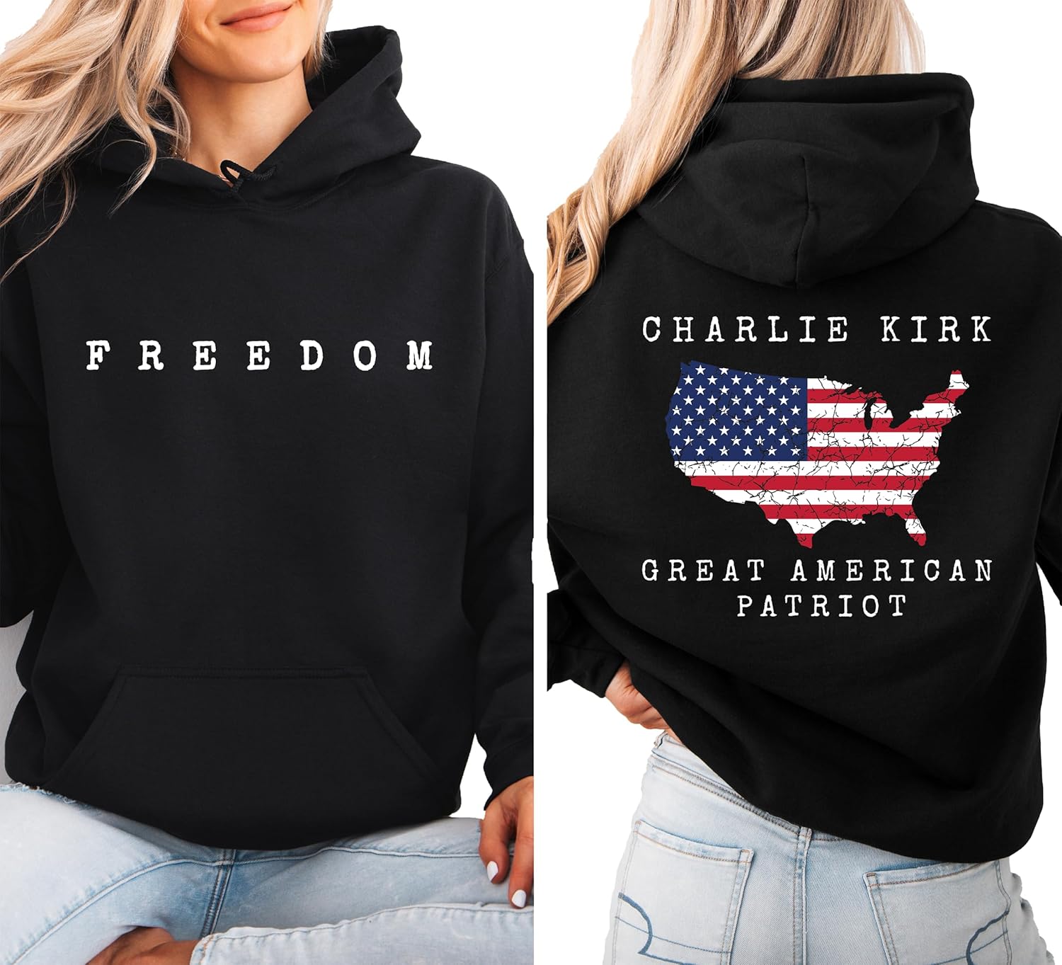 Great American Patriot Turning Point USA Freedom Hoodie - Turning Point USA Merch