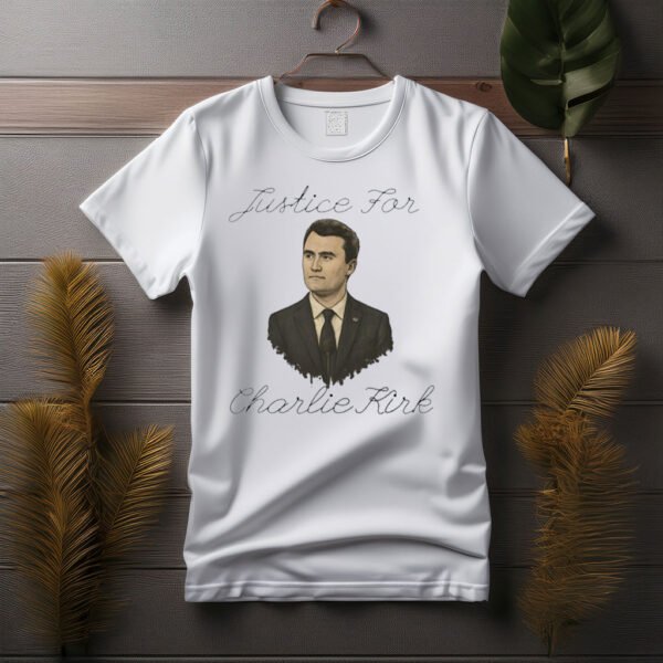 Justice for Charlie Kirk portrait shirt - Turning Point USA Merch