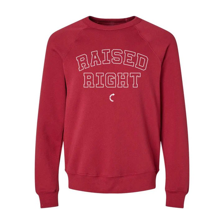 RAISED RIGHT CREWNECK - Turning Point USA Merch